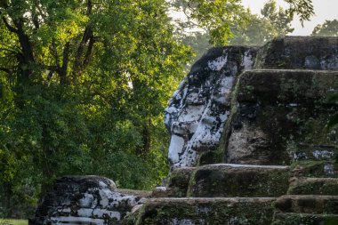 Uaxactun ruins in Guatemala in the Tikal national Park clipart