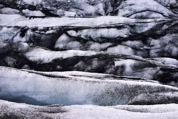 stock image Closeup of the Skaftafell glacier crevices