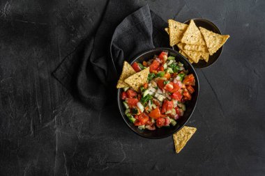 Geleneksel Meksika yemeği Pico de Gallo