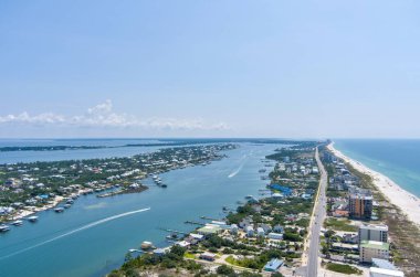 Perdido Key 'deki sahilin havadan görüntüsü.