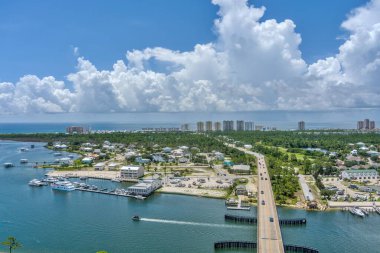 Perdido Key 'deki sahilin havadan görüntüsü.