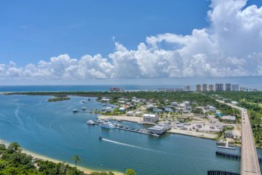 Perdido Key 'deki sahilin havadan görüntüsü.