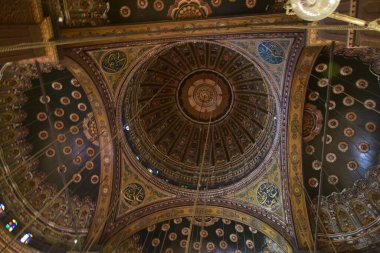 Muhammed Ali Camii 'nin Karmaşık Tavanı, Kahire, Mısır