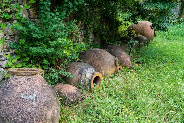 stock image Winemakers pottery known in Georgia as kvevri