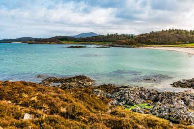 Teal Blue İskoç Sahili Ormanla çevrili