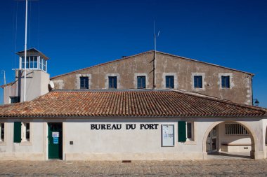 Bureau du Port (Port Office) de Saint-Martin-de-R, France  clipart