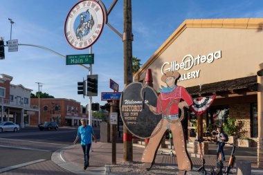 Tarihi Eski Şehir Scottsdale kovboy tabelası