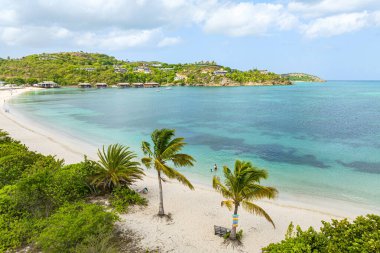 Palmiye püsküllü plaj, Antigua ve Barbuda