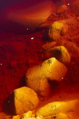 Textures and colors in the rocks of Rio Tinto clipart