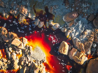 Rio Tinto kayalarındaki doku ve renkler