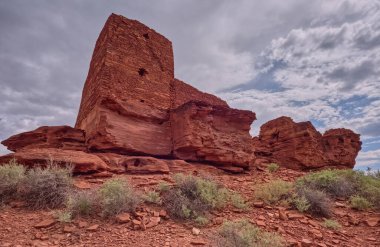 The Wukoki Pueblo Ruins at Wupatki National Monument Arizona. clipart