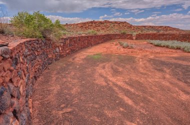 Wupatki Pueblo Harabeleri Balo Mahkemesi 'nin içinde, Ulusal Anıt, Arizona