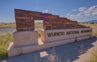 The west entrance of Wupatki National Monument Arizona. clipart