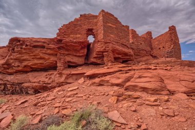 The Wukoki Pueblo Ruins at Wupatki National Monument Arizona. clipart