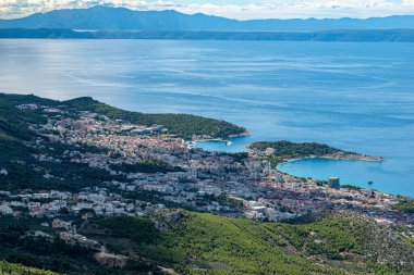 Makarska Riviera kıyı şeridi Eylül ayında, Hırvatistan