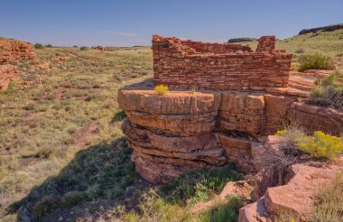 Arizona Wupatki Ulusal Anıtı 'ndaki Box Canyon Harabeleri..