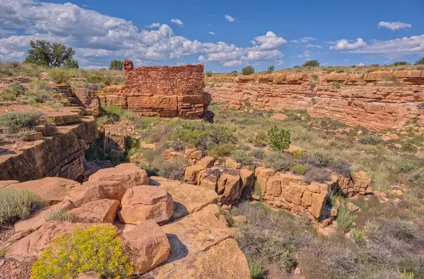 Arizona Wupatki Ulusal Anıtı 'ndaki Box Canyon Harabeleri..