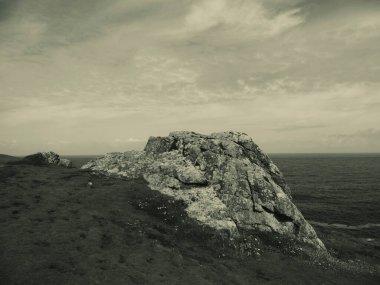 Engebeli Sahil Hattı St Ives, Cornwall, İngiltere.