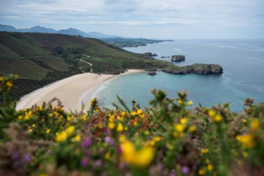 Playa Torimbia beach, Asturias, Spain clipart