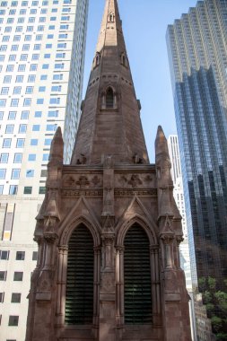 New York 'taki yüksek manzaralı kilise kulesi.