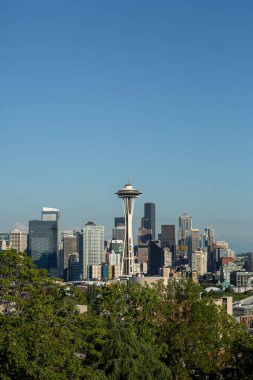 Seattle ufuk çizgisi ve uzay iğnesi dikey
