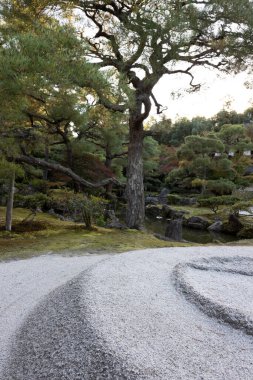 Tranquil Gardens Surrounding Kyoto's Temples clipart