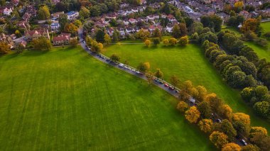 Dolambaçlı Yeşil Park 'ın Hava Görüntüsü