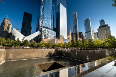 National September 11 Memorial in Manhattan New York clipart