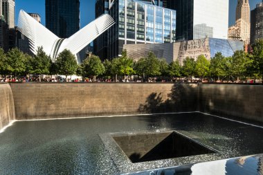 National September 11 Memorial in Manhattan New York clipart