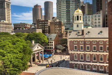 Boston Massachusetts Quincy Market Alışveriş Merkezi Özgürlük Yolu