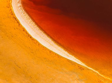 Rio Tinto 'nun hava görüntüsünden renk ve dokuları