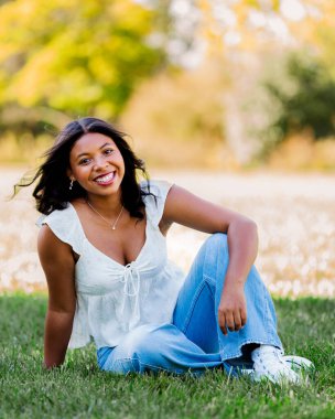 Sonbaharda Ault Park 'ta Afrikalı Amerikan Modeli