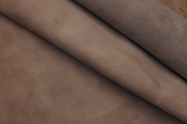 Esnaf için kahverengi deri rulo yakın plan.