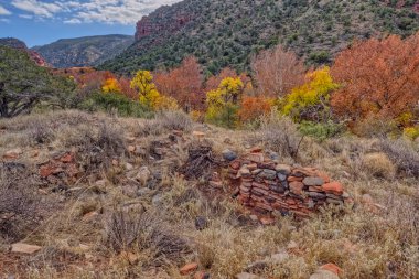 Pioneer Ruins along Wet Beaver Creek AZ clipart