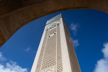 Hassan II Mosque, second largest functioning mosque in AfricaCa clipart