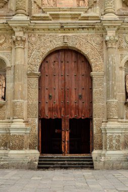 Oaxaca, Meksika 'daki Katedral Cephesi Mimarisi