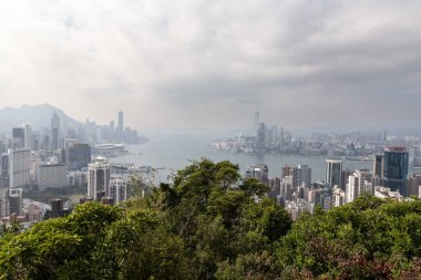 Victoria Limanı güneşli bir günde bakış açısından izlendi