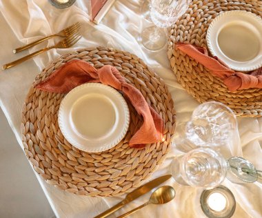 rustik boho karşılama masası