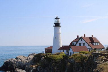 Portland Head Light Aydınlık bir yaz gününde