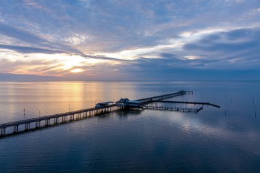 Fairhope, gün batımında Alabama İskelesi