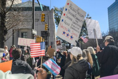 Birmingham, Alabama 'da yönetim karşıtı bir gösteri.