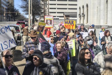 Birmingham, Alabama 'da yönetim karşıtı bir gösteri.