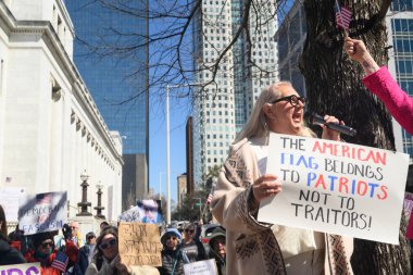 Birmingham, Alabama 'da yönetim karşıtı bir gösteri.