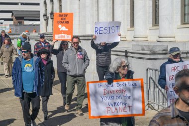 Birmingham, Alabama 'da yönetim karşıtı bir gösteri.