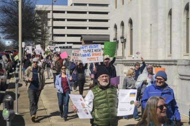 Birmingham, Alabama 'da yönetim karşıtı bir gösteri.