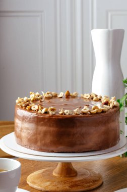 Çikolata jöleli kek ve fıstık standı.