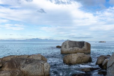 Güney Afrika kıyı şeridi Simons Town Boulders Sahili