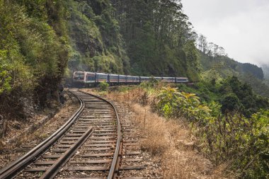 Sri Lanka 'daki ünlü eski tren.