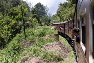 Sri Lanka 'daki ünlü eski tren.