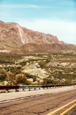 Rio Grande, Big Bend Ranch State Park 'ta FM 170 Highway Texas yolunda.